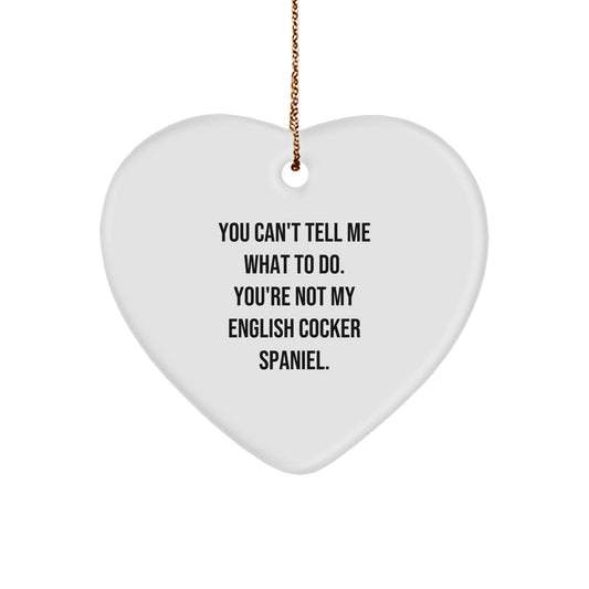 English Cocker Spaniel Dog Gifts, Heart Ornament, Funny Quote, Gifts from Friends, Christmas Unique Gifts for English Cocker Spaniel Dog - Image 1