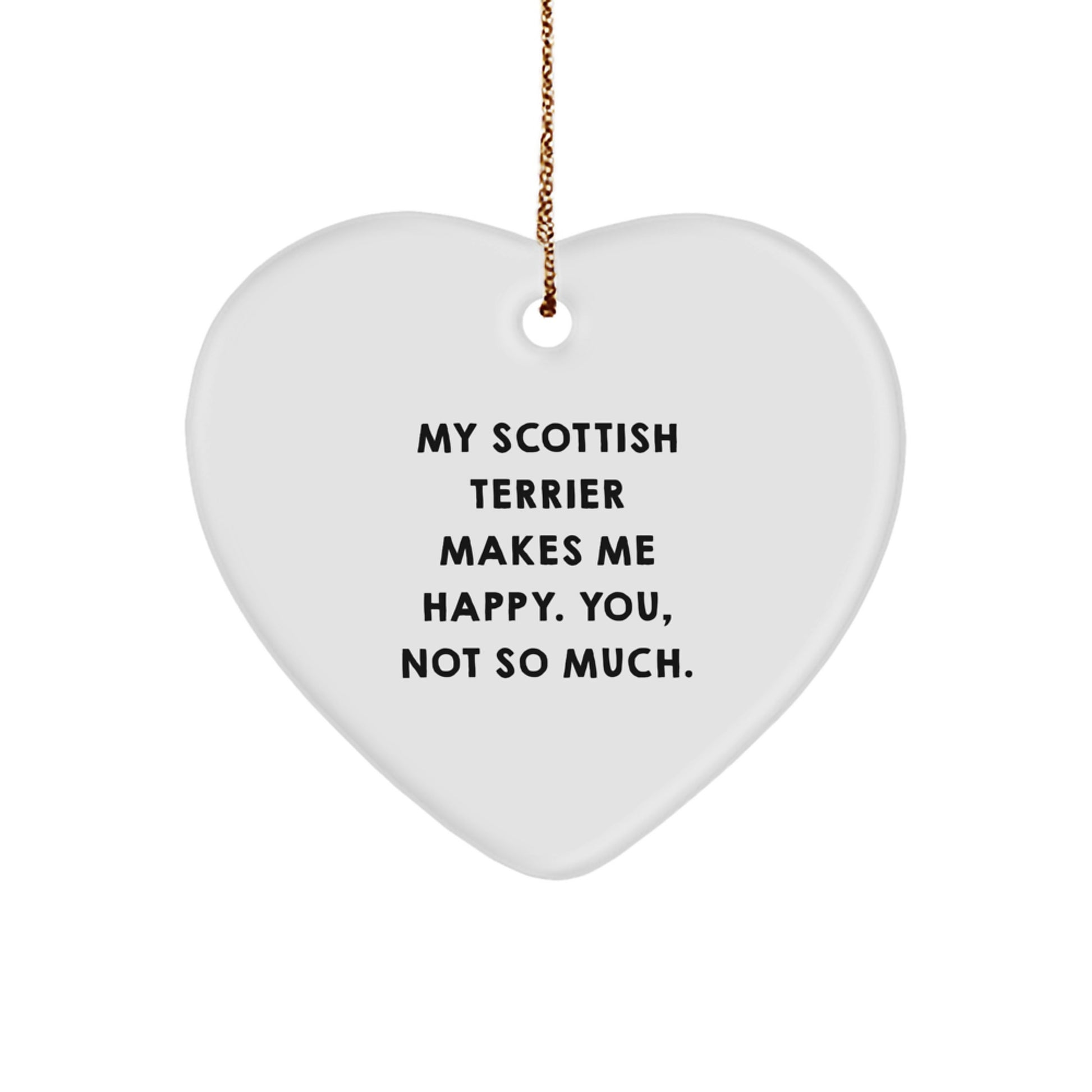 Scottish Terrier Dog Gifts, Funny Heart Ornament for Men, Women, Family, Friends, Christmas Unique Gifts from Scottish Terrier Dog Lovers - Image 1
