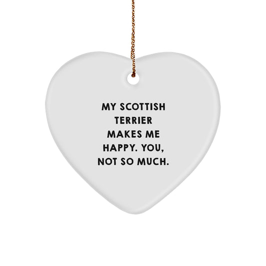 Scottish Terrier Dog Gifts, Funny Heart Ornament for Men, Women, Family, Friends, Christmas Unique Gifts from Scottish Terrier Dog Lovers - Image 1