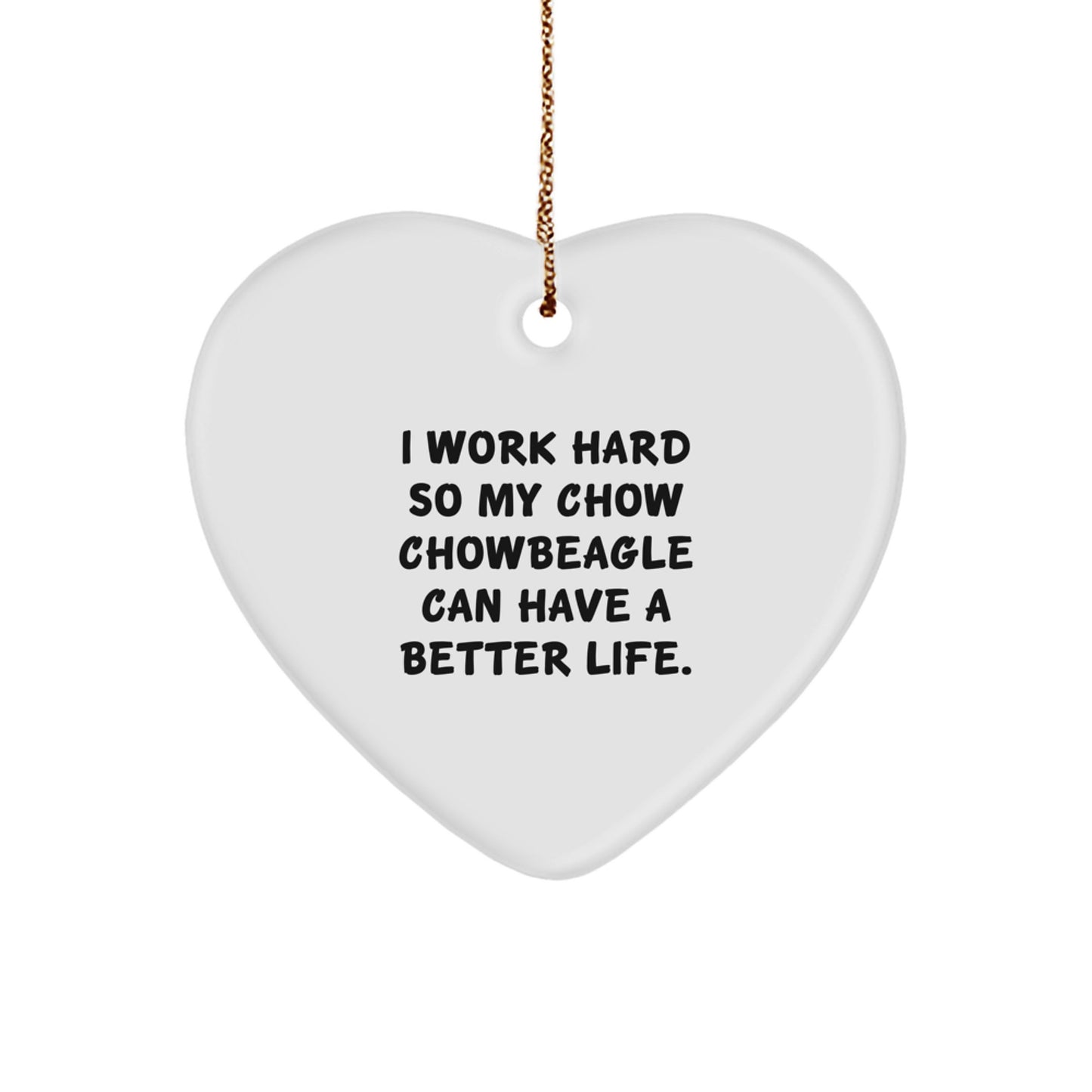 Chow Chow Dog Lover's Heart Ornament, Inspirational Quote, Christmas Unique Gifts from Family for Friends, Unique Present for Men, Women, Coworkers - Image 1