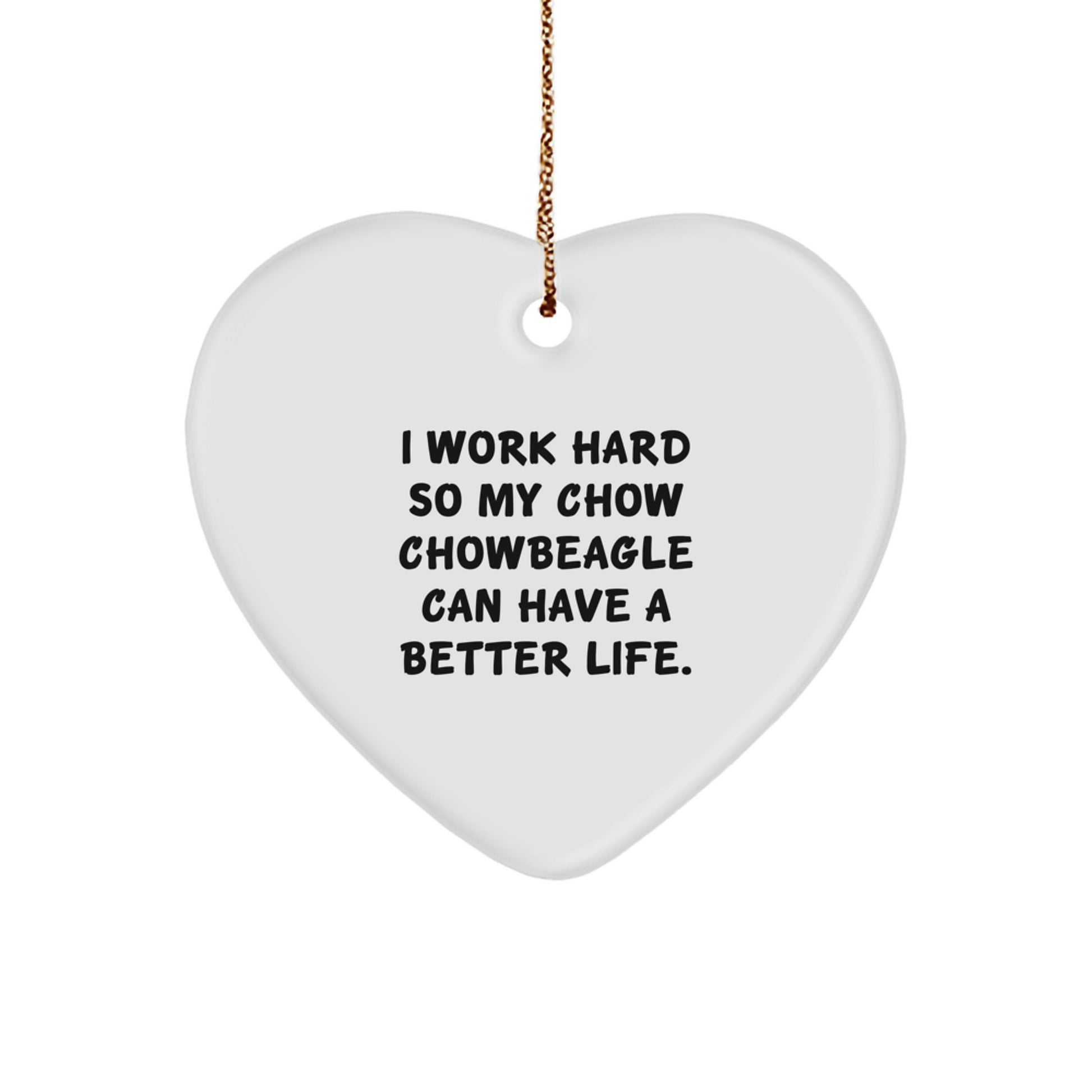 Chow Chow Dog Lover's Heart Ornament, Inspirational Quote, Christmas Unique Gifts from Family for Friends, Unique Present for Men, Women, Coworkers - Image 1