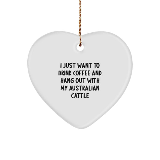 Australian Cattle Dog Gifts, Funny Quote Heart Ornament, Gifts from Family for Aussie Lovers, Christmas Unique Gifts - Image 1