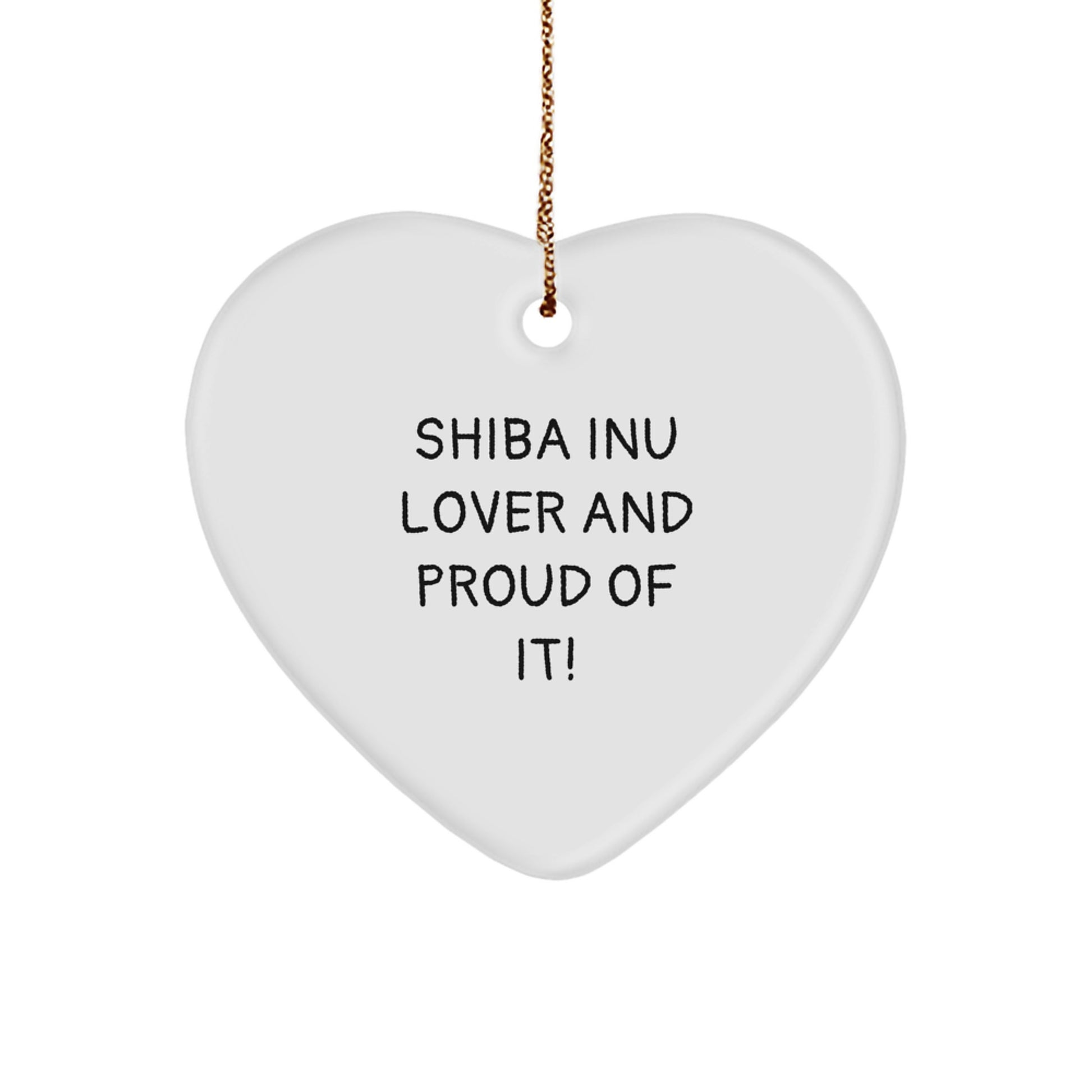 Shiba Inu Dog Lovers Gifts from Friends, Family & Coworkers - Heart Ornament for Christmas - Image 1
