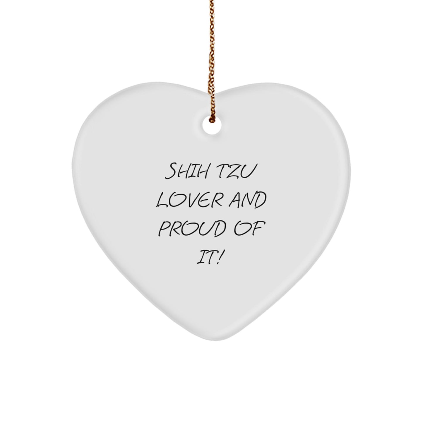 Shih Tzu Dog Lovers Gifts from Family - Heart Ornament for Christmas - Image 1