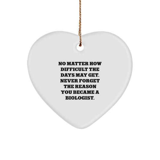 Heartfelt Inspirations Gifts from Friends for Biologists, 'No Matter How Difficult The Days May Get', Christmas Ornament - Image 1