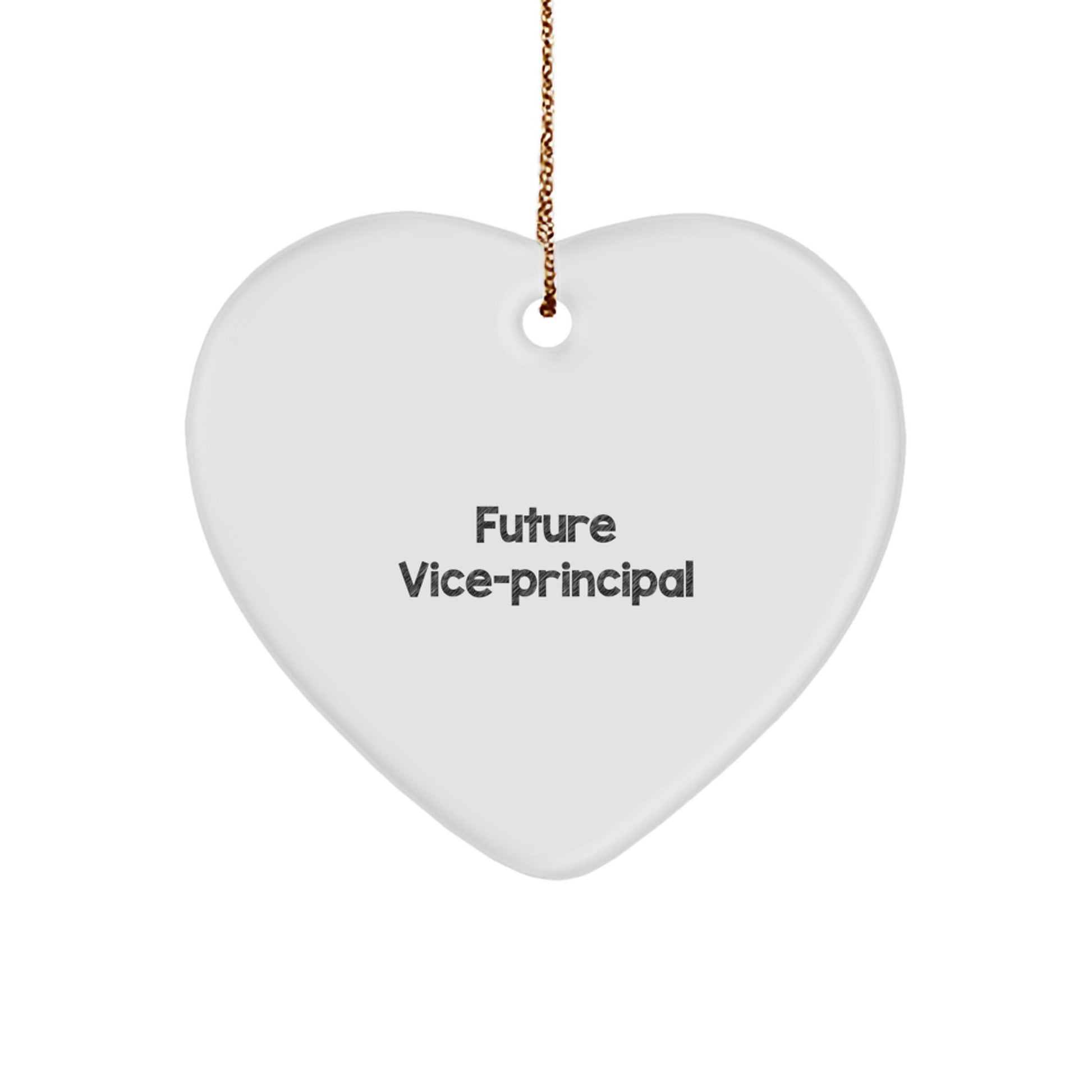 Funny Vice-Principal Gifts from Men - Future Vice-Principal Christmas Heart Ornament with Inspirational Quote for Vice-Principal's Office Decor, Vice-principal Gifts for Christmas - Image 1