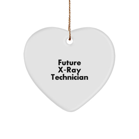 Funny X-Ray Technician Gifts from Men to Future X-Ray Technicians - Heart Ornament for Christmas - Image 1