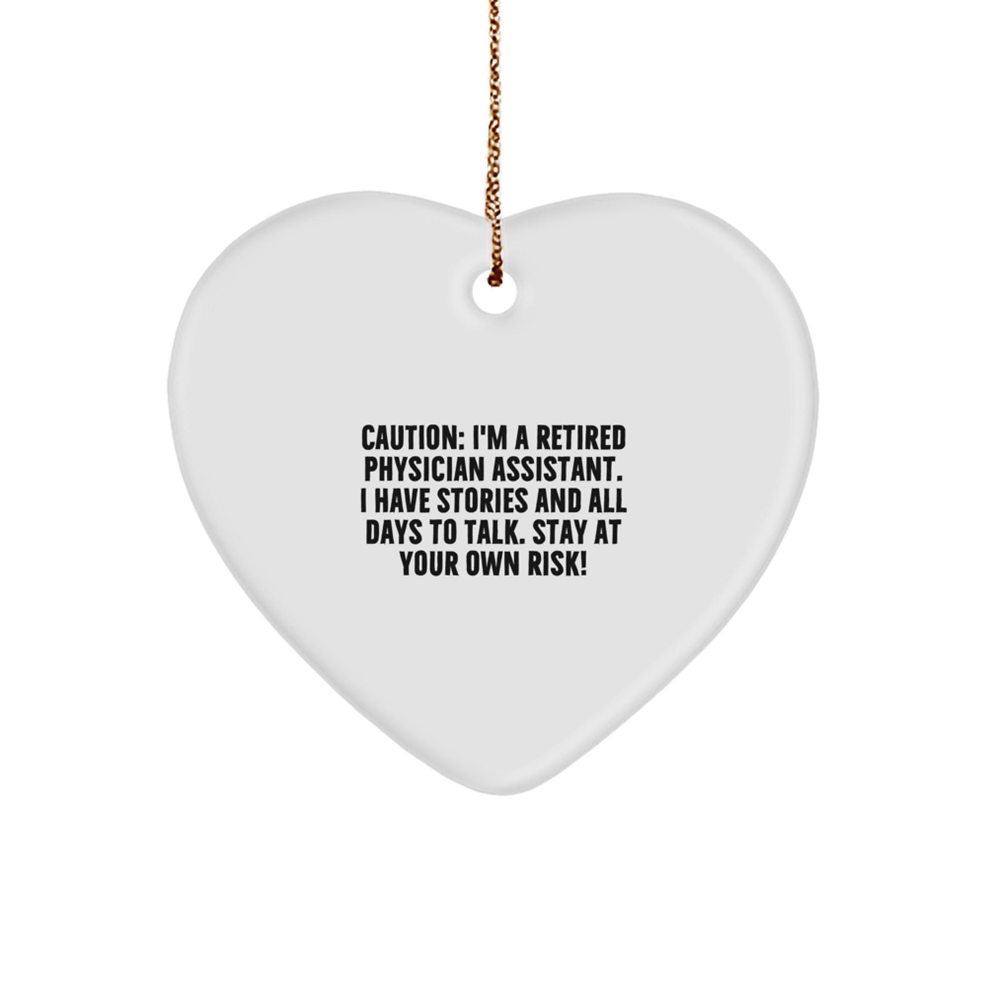 Funny Pa Heart Ornament Gifts from Friends for Physician Assistant Christmas Unique Presents - Image 1