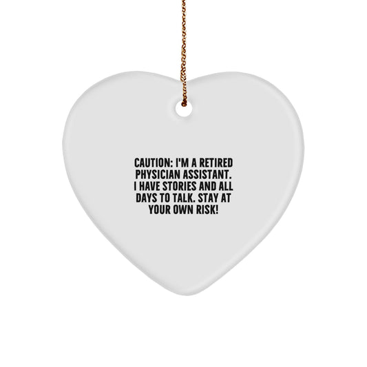 Funny Pa Heart Ornament Gifts from Friends for Physician Assistant Christmas Unique Presents - Image 1