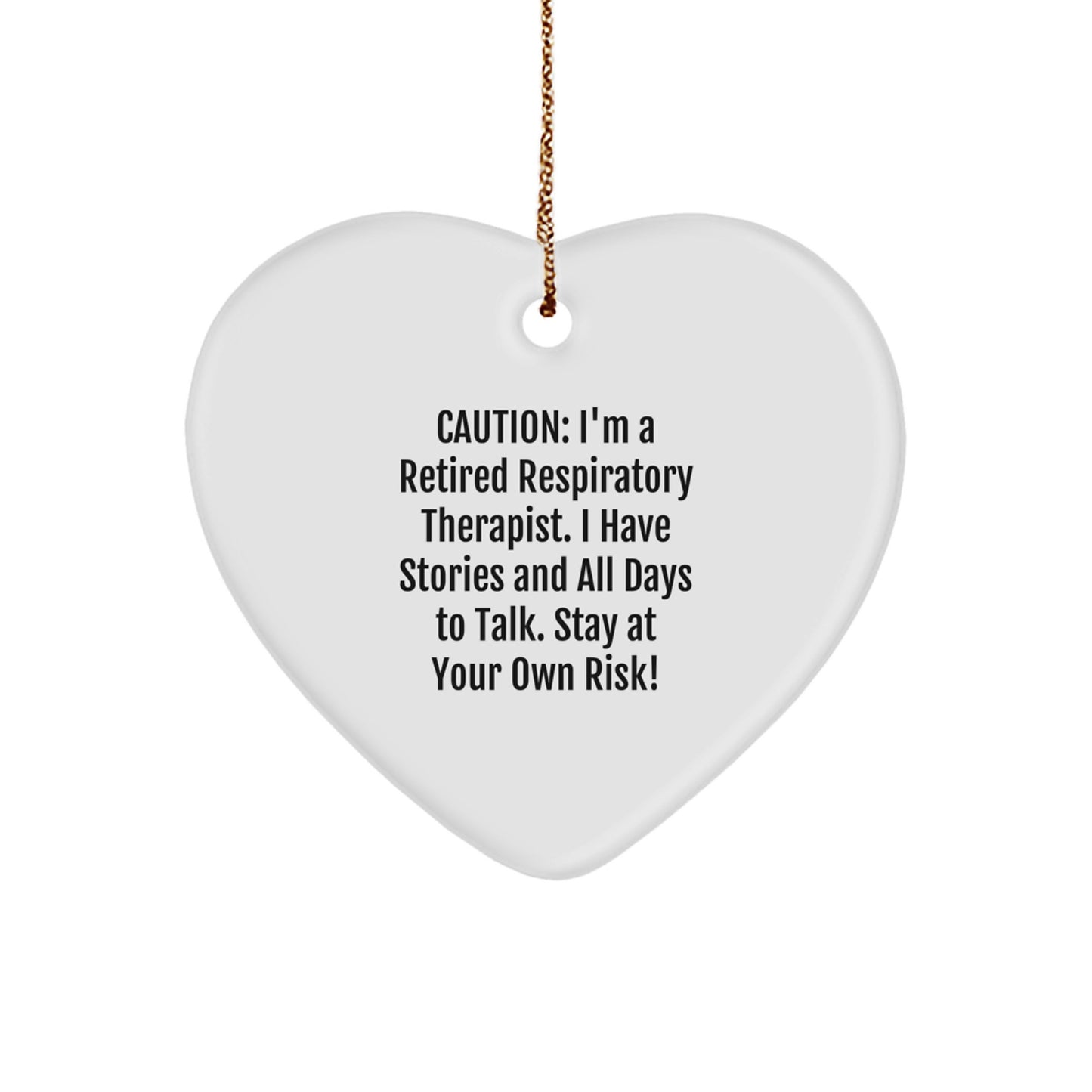 Respiratory Therapist Gifts, Heart Ornament with Sassy Quote, Gifts from Friends for Respiratory Therapist, Unique Christmas Unique Gifts for Women - Image 1