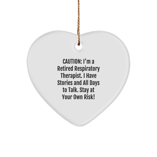 Respiratory Therapist Gifts, Heart Ornament with Sassy Quote, Gifts from Friends for Respiratory Therapist, Unique Christmas Unique Gifts for Women - Image 1