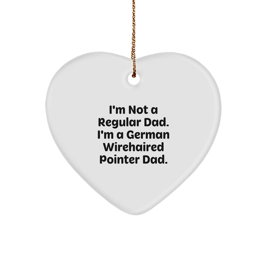 German Wirehaired Pointer Dog Gifts, Funny Heart Ornament for Men, Gifts from Dad, Gifts for German Wirehaired Pointer Dog Lovers, Christmas Unique Gifts - Image 1