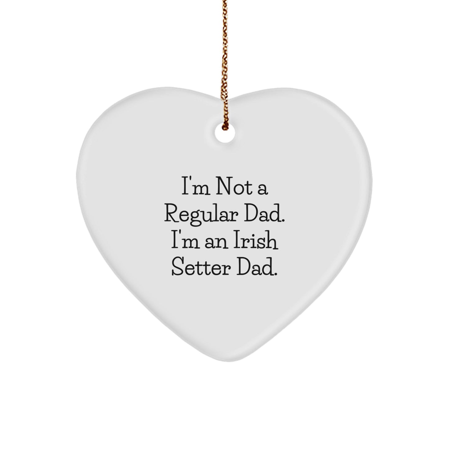 Irish Setter Dog Dad Gifts for Men from Friends, Heart Ornament for Christmas - Image 1