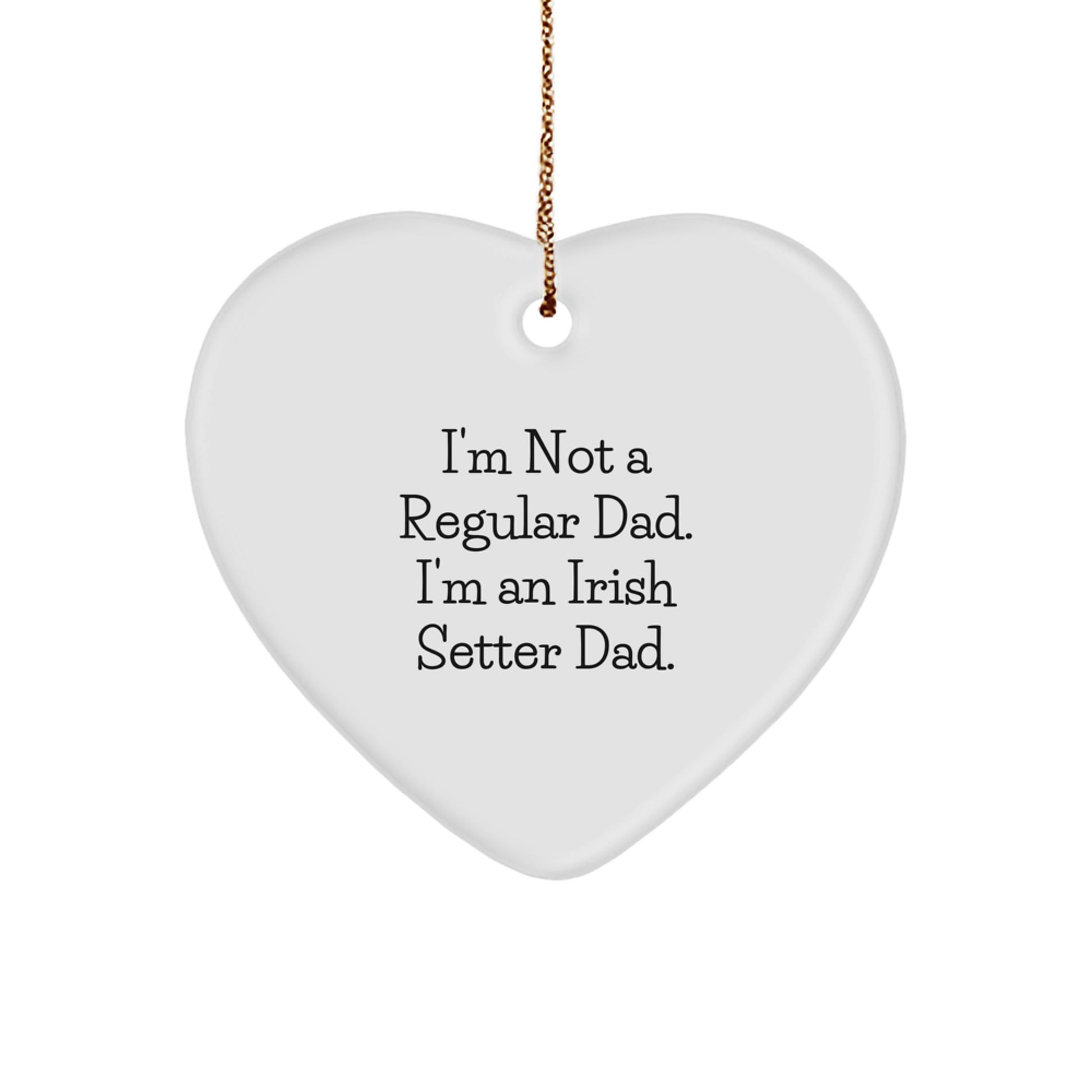 Irish Setter Dog Dad Gifts for Men from Friends, Heart Ornament for Christmas - Image 1