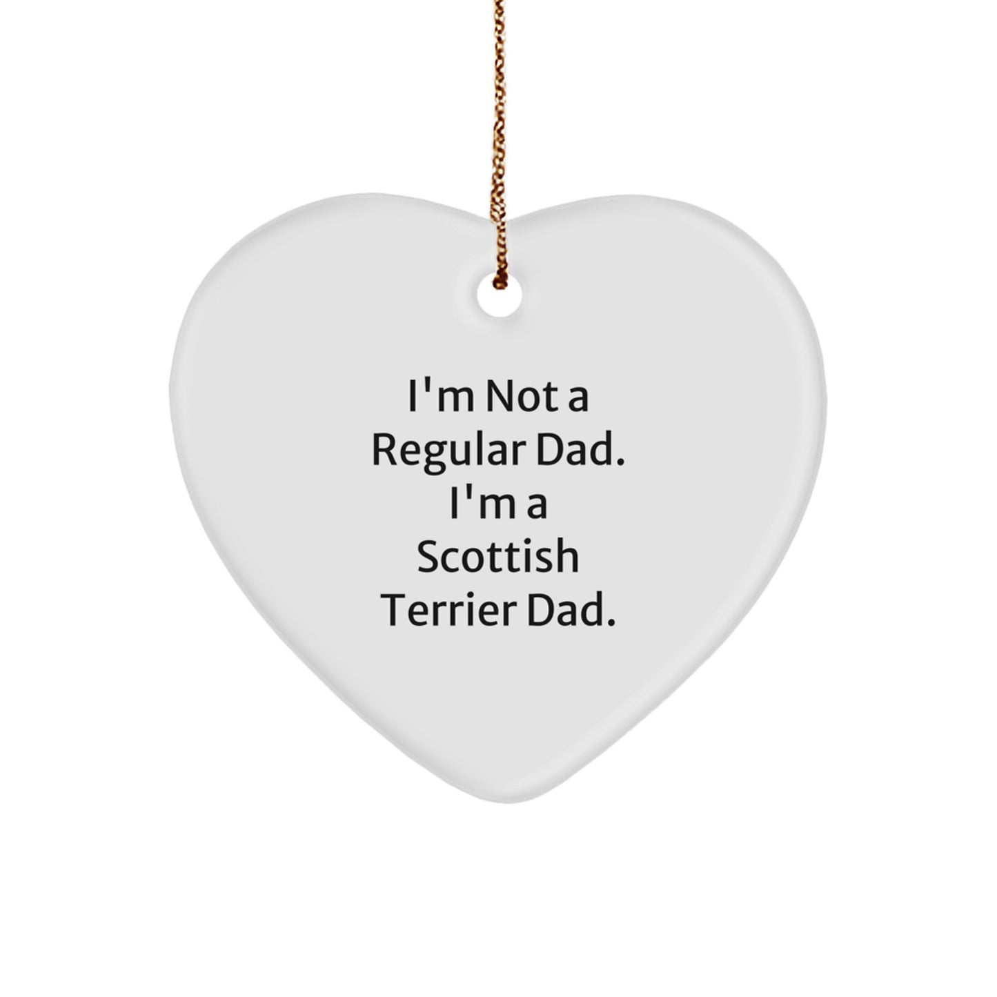 Funny Scottish Terrier Dad Gifts from Men for Scottish Terrier Dog Lovers - Heart Ornament Christmas Unique Presents - Image 1