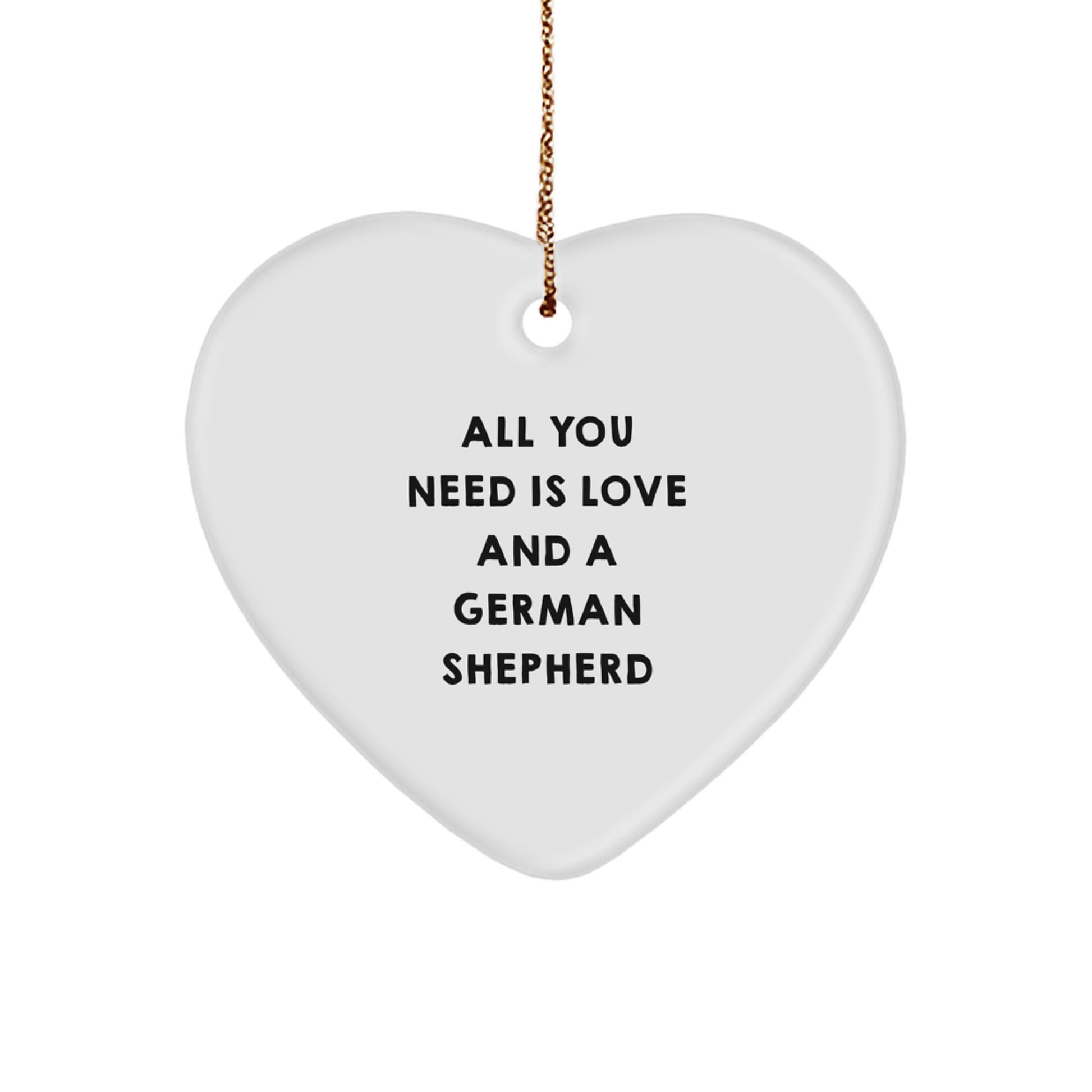 German Shepherd Dog Heart Ornament Gifts from Friends, Perfect for Christmas - Image 1