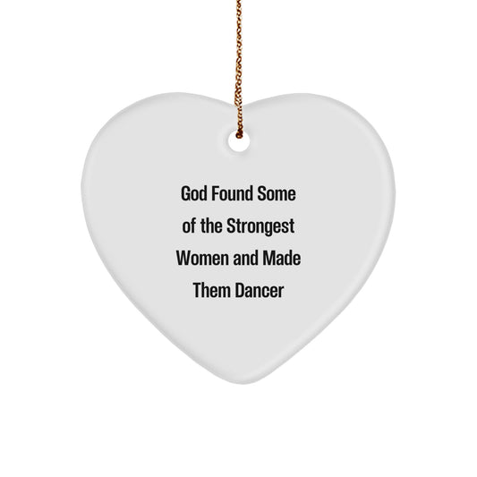 Dancer Gifts from God - Inspirational Heart Ornament for Christmas - Image 1