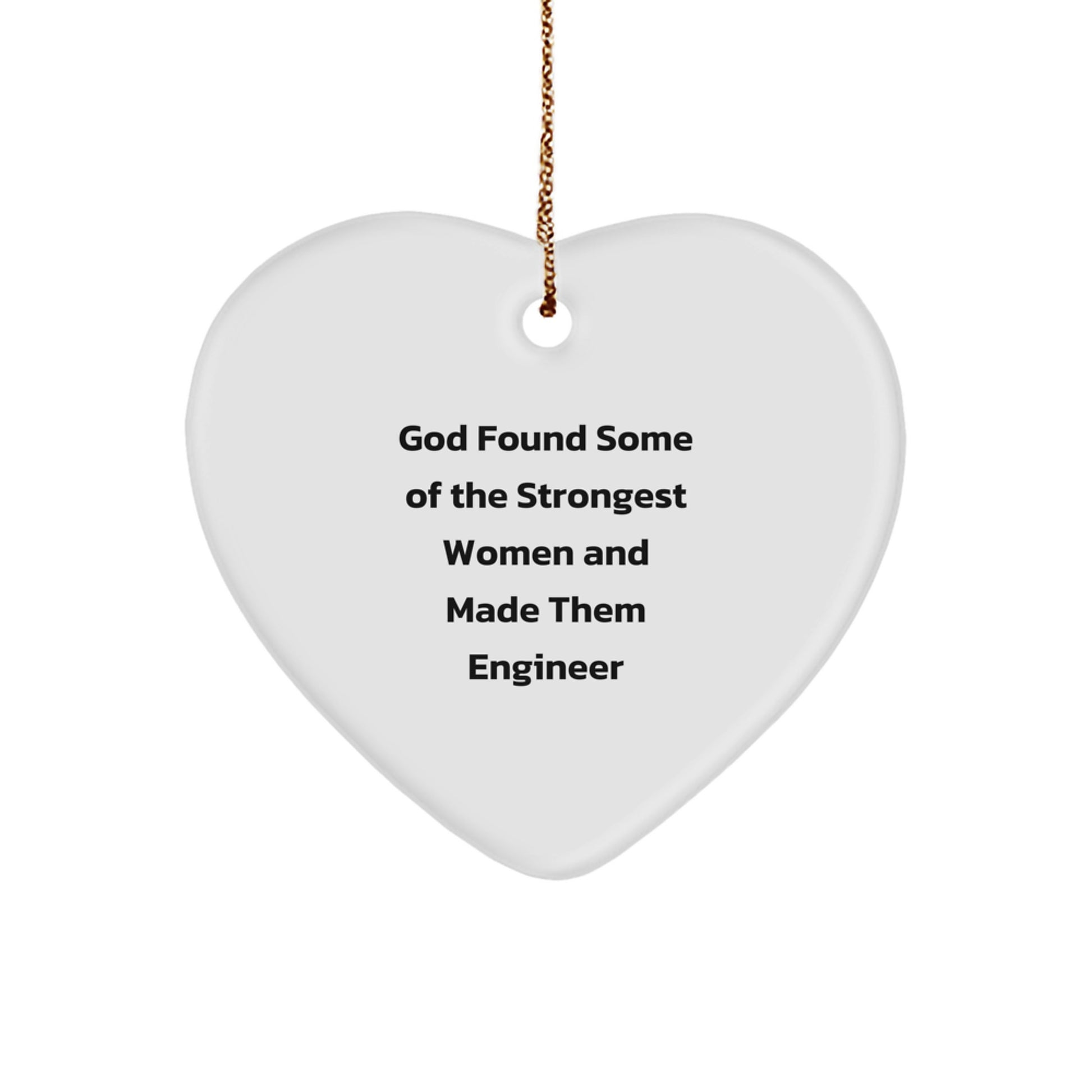Funny Engineer Gifts: Inspirational Heart Ornament for Engineer Friends, Coworkers, and Family from Engineer Quotes, Unique Christmas Unique Gifts for Him or Her - Image 1