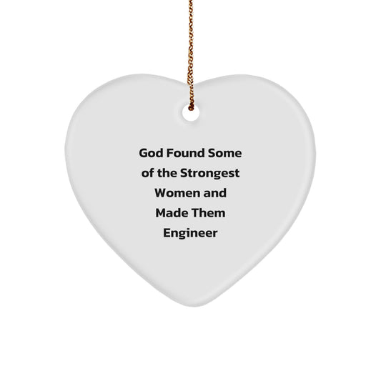 Funny Engineer Gifts: Inspirational Heart Ornament for Engineer Friends, Coworkers, and Family from Engineer Quotes, Unique Christmas Unique Gifts for Him or Her - Image 1