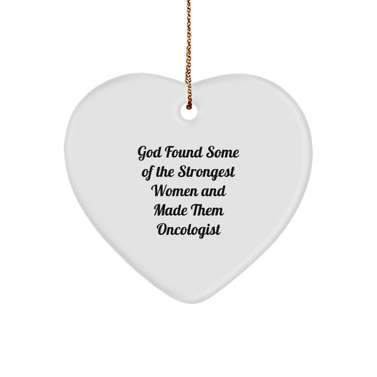 Funny Heart Ornament for Oncologist - Gifts from Women, Gifts for Oncologist Christmas Unique - Image 1