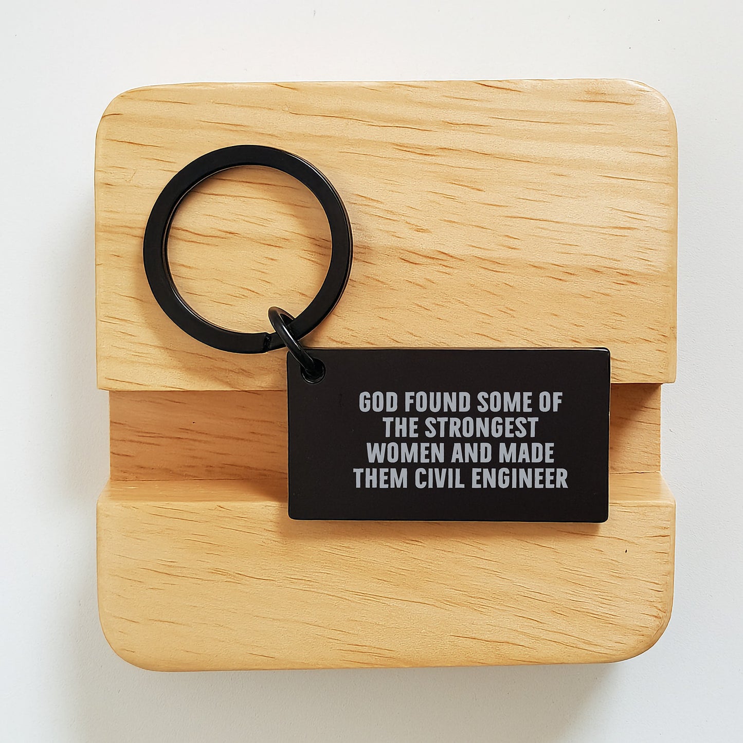 Civil Engineer Keychain Gifts for Women from Friends - Inspirational Quote, Black Stainless Steel, Rust-Resistant, Graduation Unique Gifts - Image 2