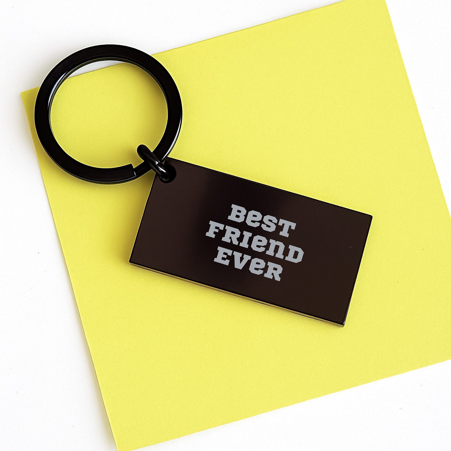 Funny Friend Keychain Gifts from Men - Best Friend Ever Keychain for Birthday, Stainless Steel, Engraved Message, Ideal Gift for Friends - Image 3
