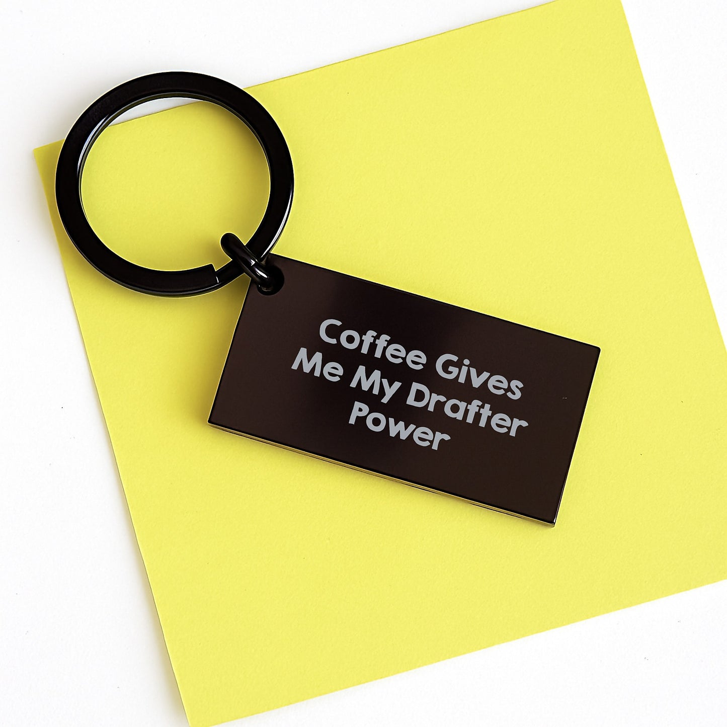 Drafter Power Keychain, Funny Quote Gifts for Men from Family, Unique Graduation Keychain - Image 3