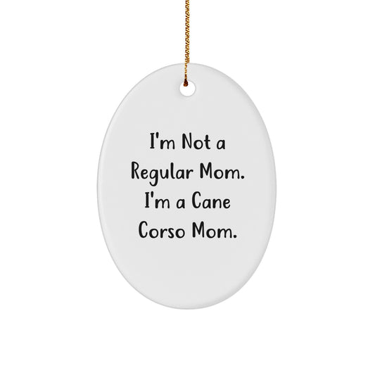 Funny Cane Corso Dog Mom Gifts for Christmas - Oval Ornament from Friends and Family - Image 1