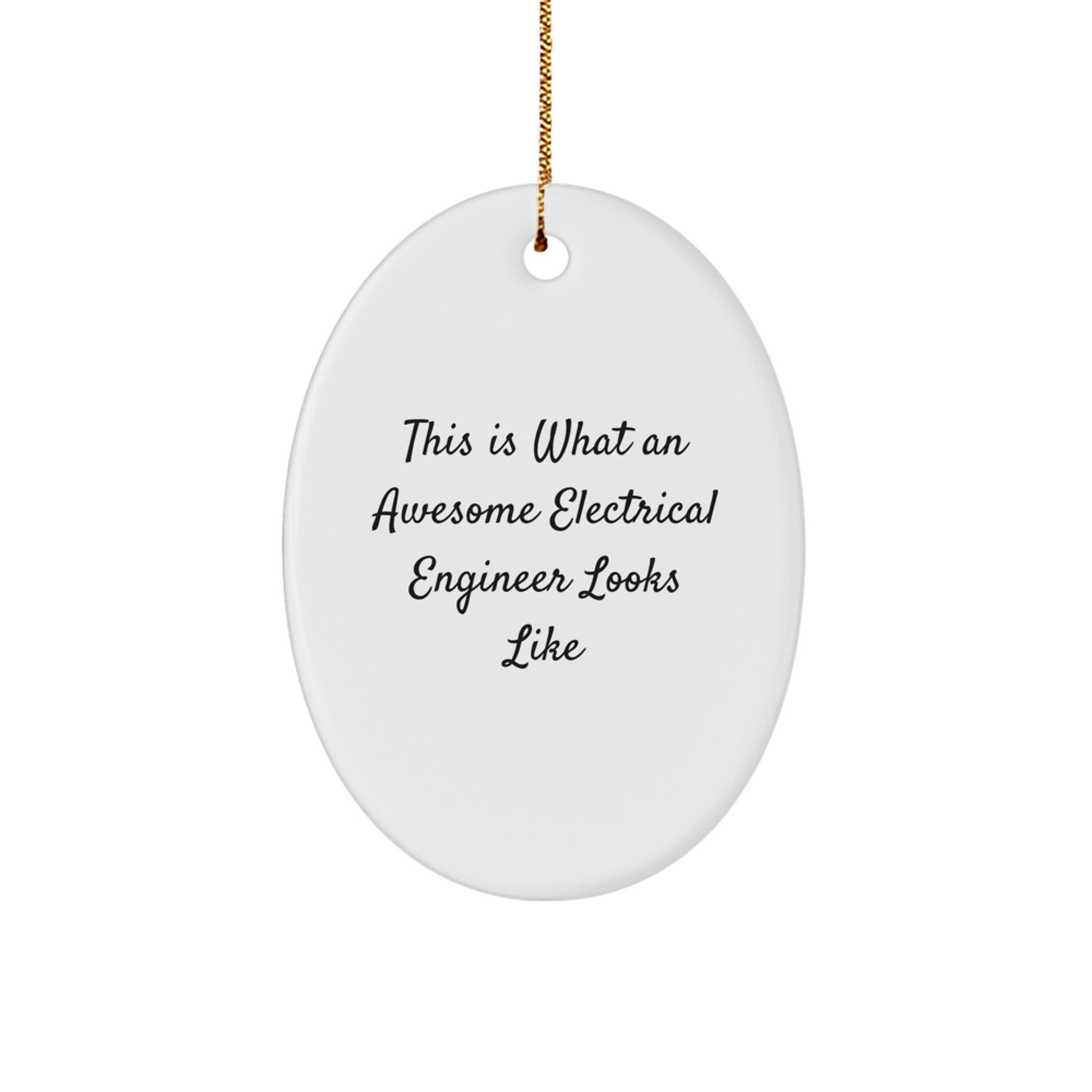 Gifts from Friends for Electrical Engineers - This Is What Awesome Looks Like - Oval Ornament for Christmas - Image 1