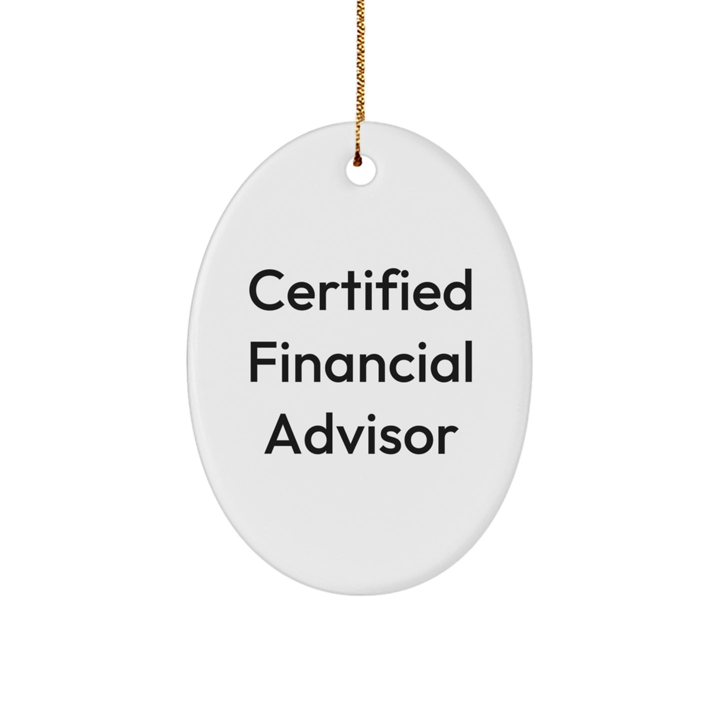 Funny Financial Advisor Oval Ornament Gifts from Friends, Perfect for Christmas, 'May the financial wisdom be with you' - Oval Ornament for Financial Advisor - Image 1