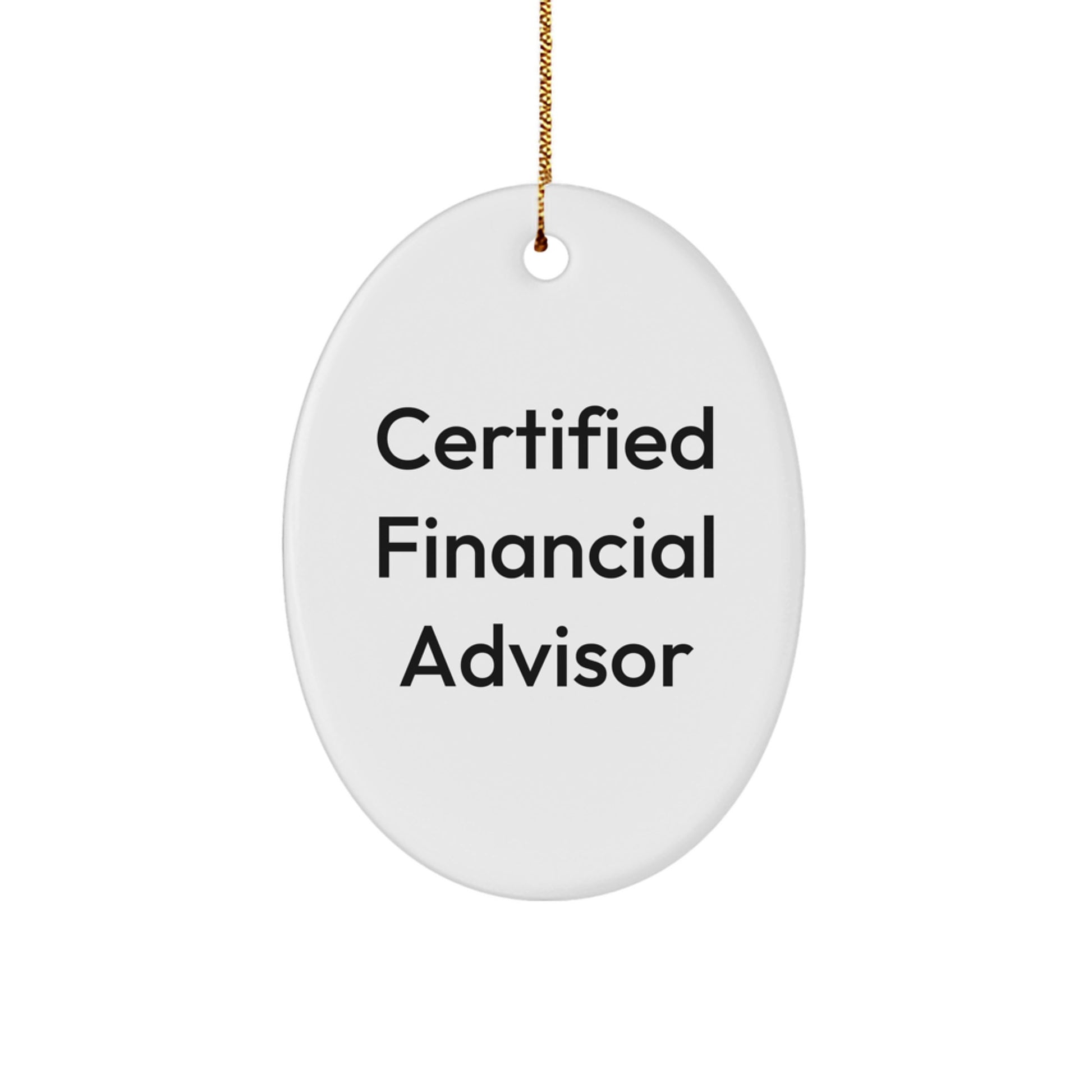 Funny Financial Advisor Oval Ornament Gifts from Friends, Perfect for Christmas, 'May the financial wisdom be with you' - Oval Ornament for Financial Advisor - Image 1