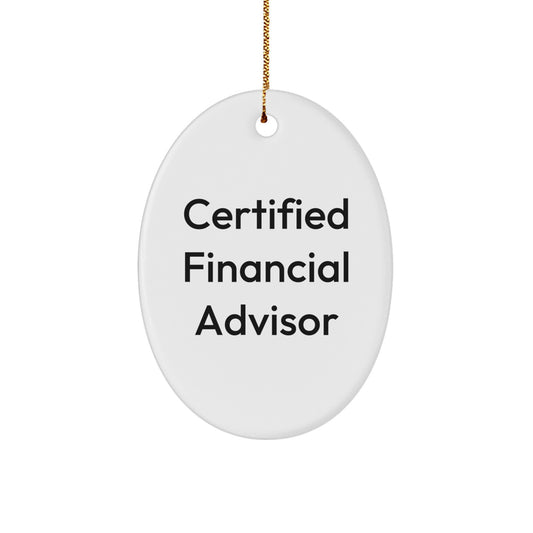 Funny Financial Advisor Oval Ornament Gifts from Friends, Perfect for Christmas, 'May the financial wisdom be with you' - Oval Ornament for Financial Advisor - Image 1