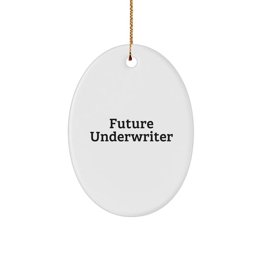 Funny Future Underwriter Oval Ornament Gifts from Friends to Underwriters, Christmas Unique Gifts - Image 1