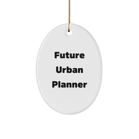 Funny Future Urban Planner Oval Ornament Gifts from Friends to Urban Planner, Unique Christmas Ornament for Urban Planner Men - Image 1