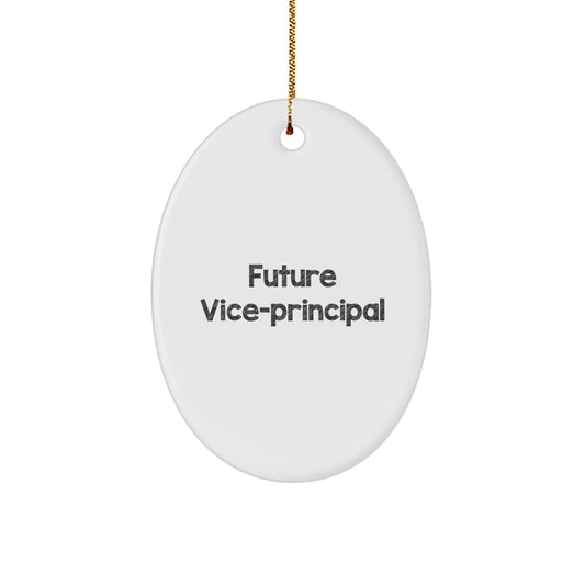 Funny Vice-principal Gifts from Friends for Vice-principal Oval Ornament, Future Vice-principal Inspiration, Christmas Unique Gifts - Image 1