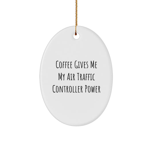 Air Traffic Controller Gifts from Friends for Men, Oval Ornament, Christmas Unique Gifts - Image 1