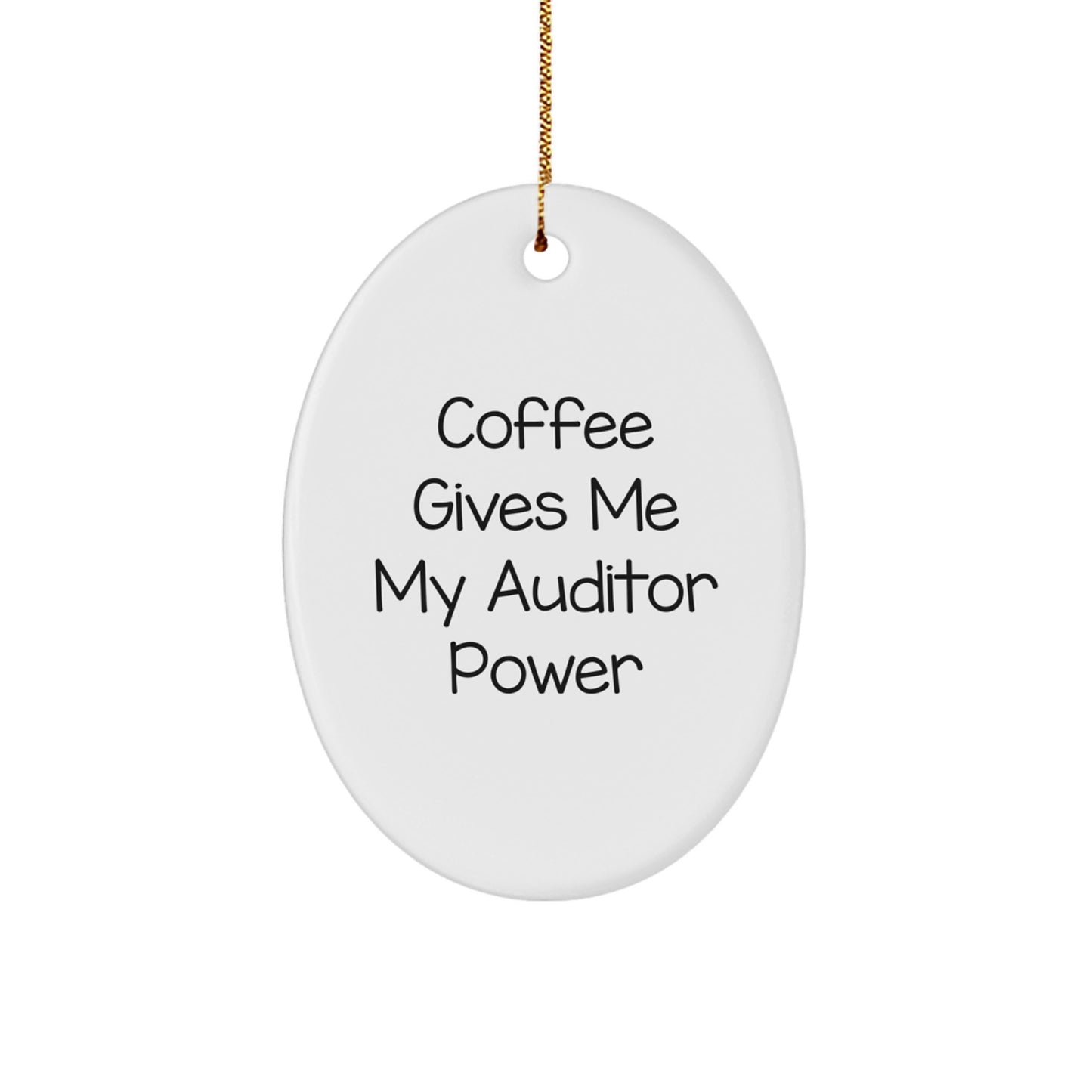 Auditor Power Oval Ornament, Gifts from Friends to Family, Christmas Unique Gifts for Auditor Enthusiasts - Image 1