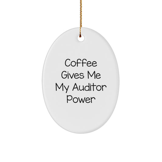 Auditor Power Oval Ornament, Gifts from Friends to Family, Christmas Unique Gifts for Auditor Enthusiasts - Image 1