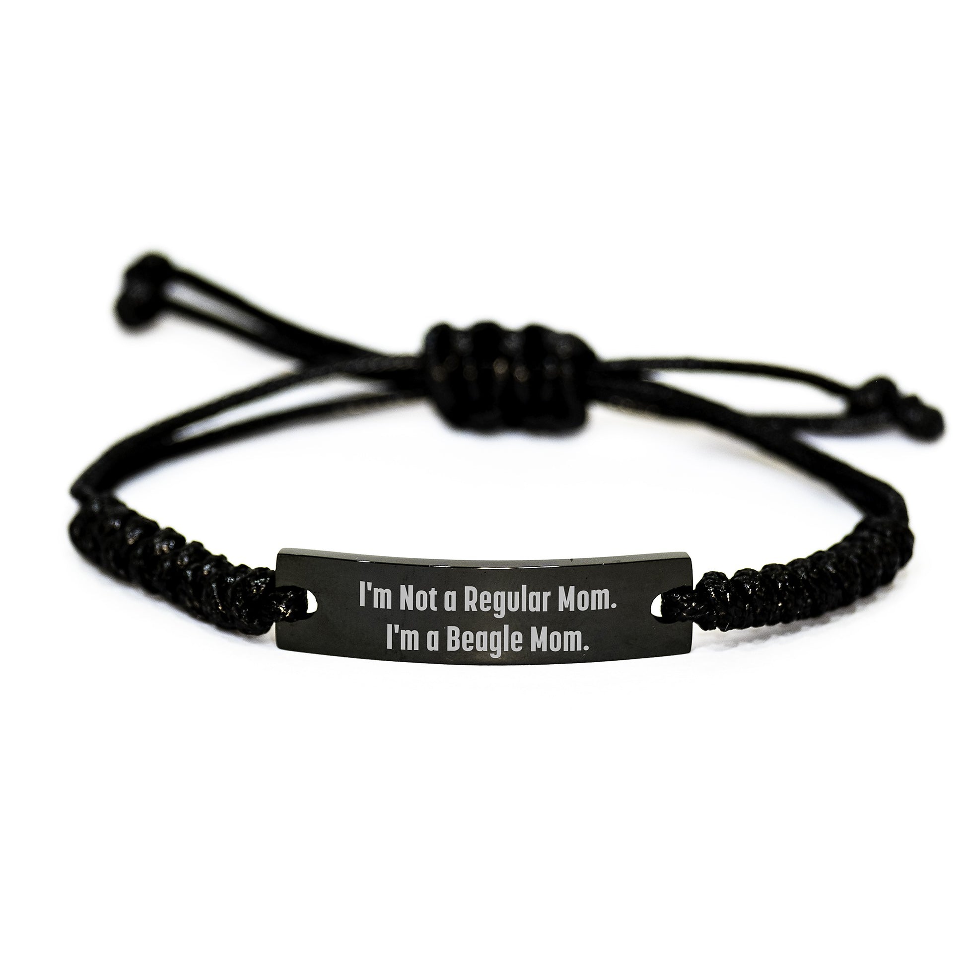 Beagle Dog Mom's Graduation Gift Rope Bracel't from Family, Friends, Coworkers, for Beagle Dog Lovers, Funny Inspirational Quote - Image 1