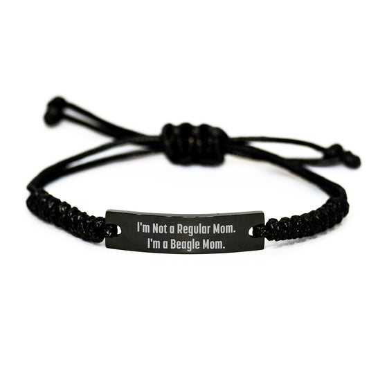 Beagle Dog Mom's Graduation Gift Rope Bracel't from Family, Friends, Coworkers, for Beagle Dog Lovers, Funny Inspirational Quote - Image 1