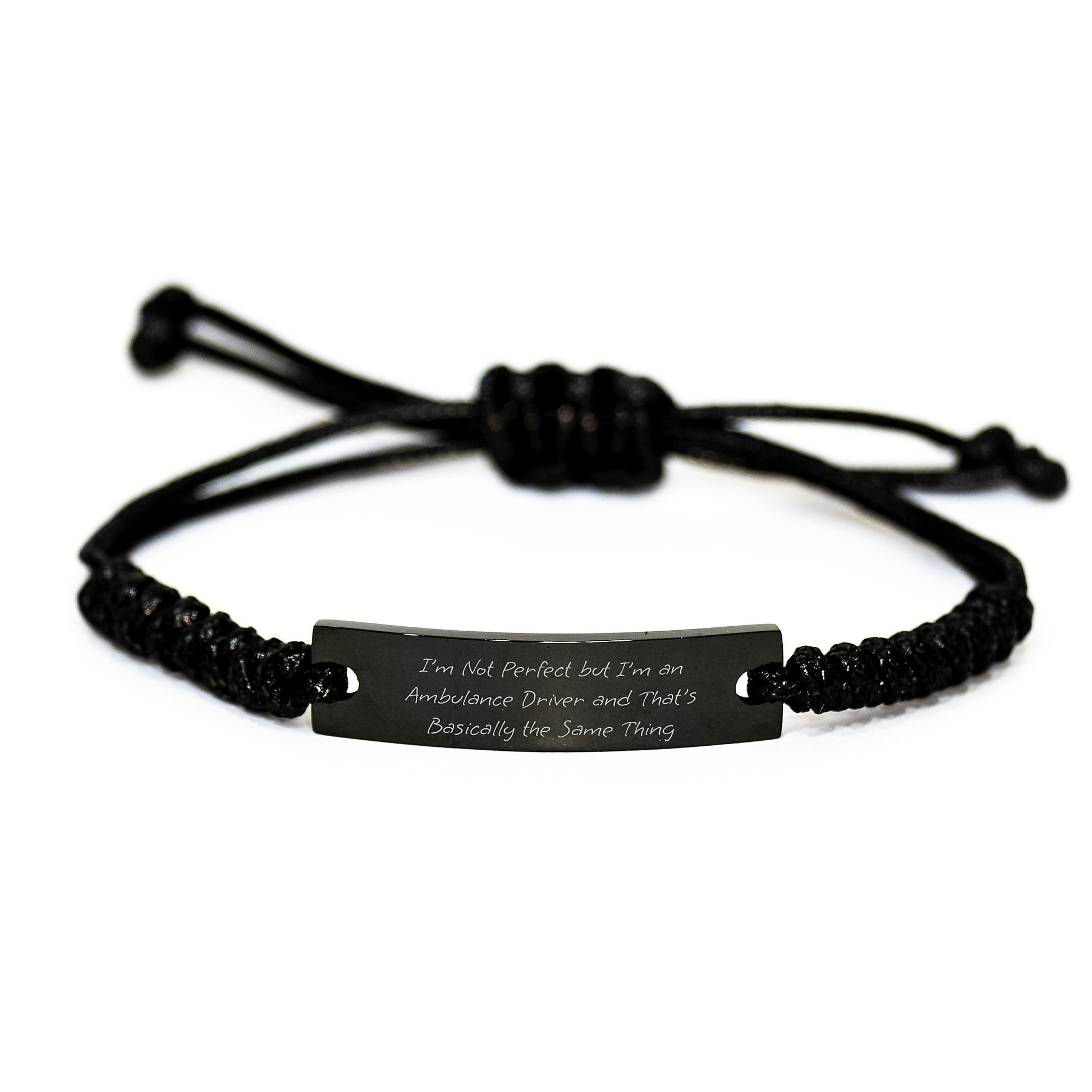Ambulance Driver Gifts, Funny Quote Rope Bracelet, Gifts from Men to Ambulance Driver Friends, Graduation Unique Gifts for Ambulance Driver Men - Image 1