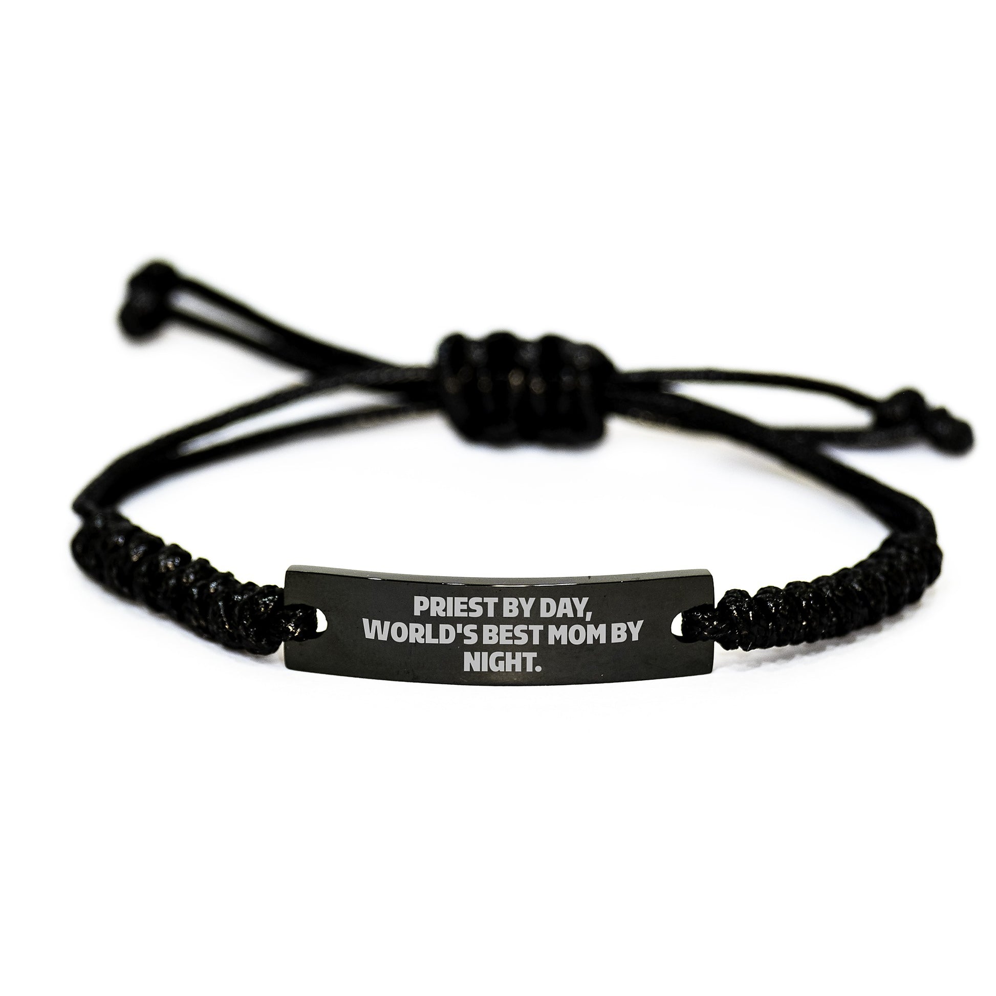 Priest Gifts, Funny Quote Rope Bracelet, Birthday Unique Gifts from Friends, Gifts for Priest Men - Image 1