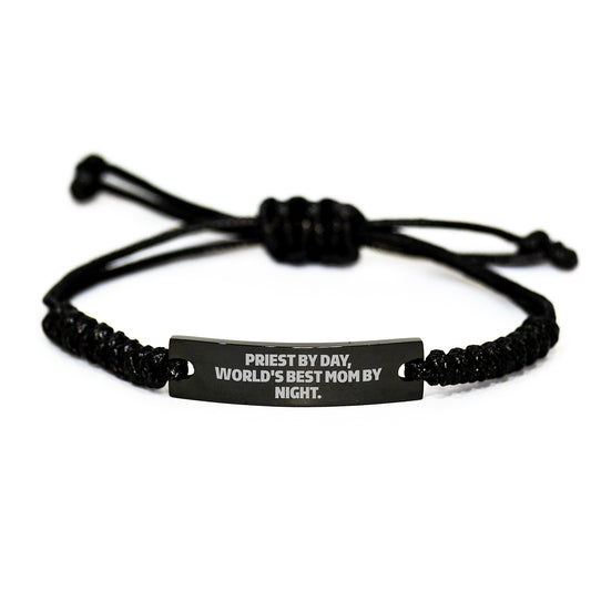 Priest Gifts, Funny Quote Rope Bracelet, Birthday Unique Gifts from Friends, Gifts for Priest Men - Image 1