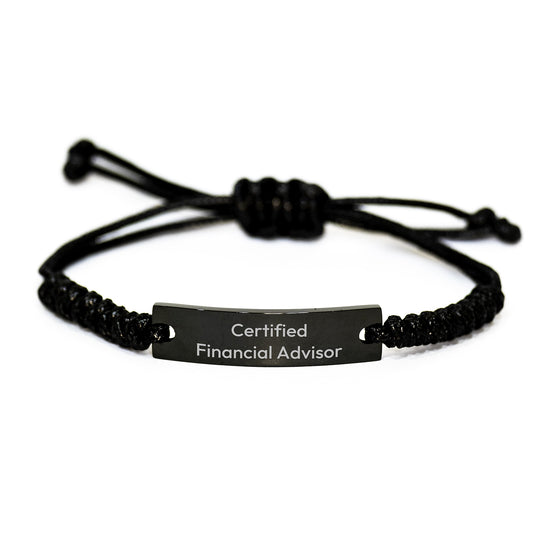 Funny Financial Advisor Gifts from Friends to Birthday Heroes Rope Bracelet with Certified Quote, Gift for Financial Advisor Men & Women - Image 1