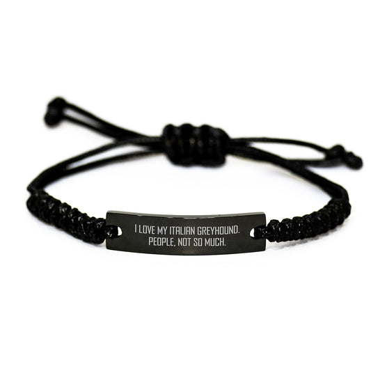 Italian Greyhound Dog Lovers Gifts for Her from Friends, Funny Rope Bracelet for Italian Greyhound Dog Enthusiasts, Graduation Unique Gifts - Image 1