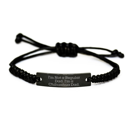 Chihuahua Dad Rope Bracelet Funny Gift for Chihuahua Dog Lovers Gifts from Men Gifts for Men - Image 1