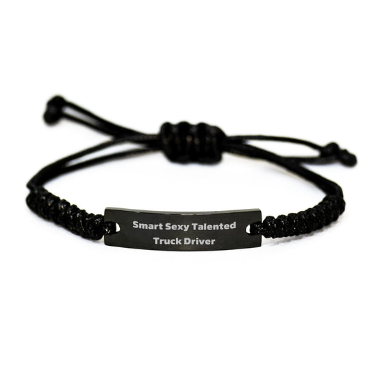 Funny Truck Driver Gifts from Friends - Smart Sexy Talented Rope Bracelet for Men Graduation Unique Gifts - Image 1