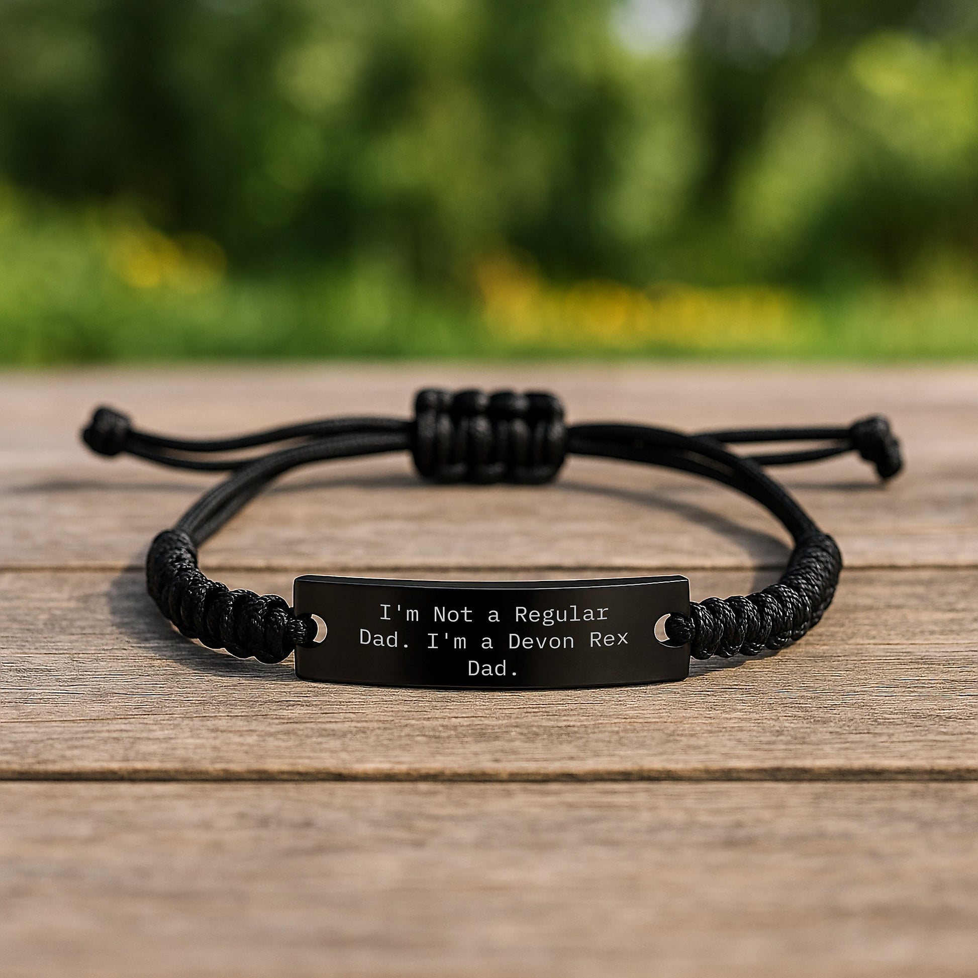 Devon Rex Cat Dad Rope Bracelet Gifts from Men for Graduation Unique Gifts - Image 2
