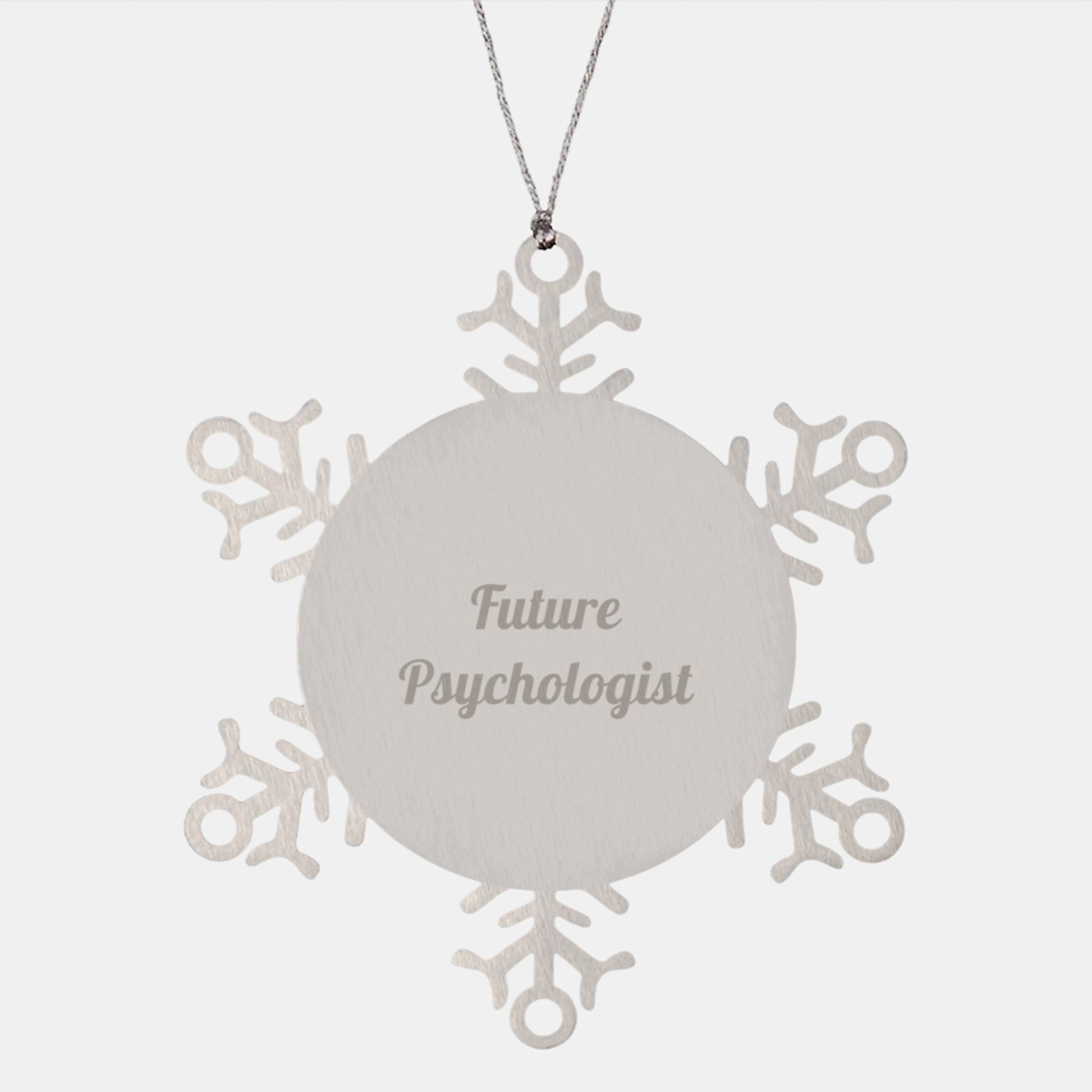 Funny Psychologist Gifts from Friends for Future Psychologists Snowflake Ornament, Unique Christmas Unique Gifts, Shatterproof Premium Stainless Steel - Image 1