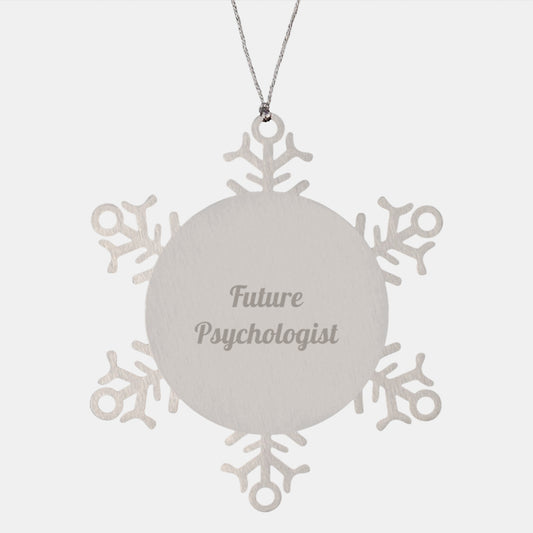 Funny Psychologist Gifts from Friends for Future Psychologists Snowflake Ornament, Unique Christmas Unique Gifts, Shatterproof Premium Stainless Steel - Image 1